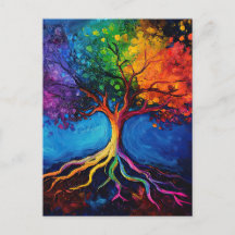Colourful Tree of Life Roots Knowledge Wisdom Peac