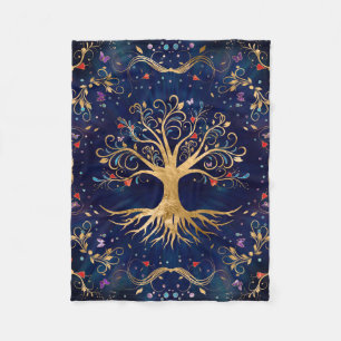 Colourful Tree of Life - Yggdrasil Fleece Blanket