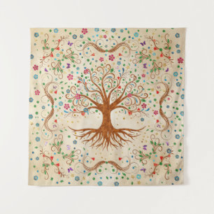 Colourful Tree of Life - Yggdrasil Tapestry