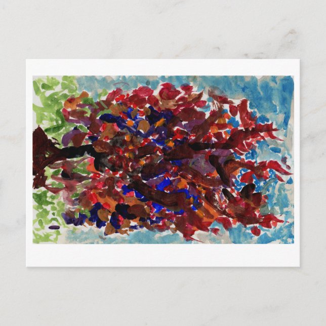 Colourful Tree postcard (Front)