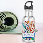 Colourful Tree Yoga Studio 532 Ml Water Bottle<br><div class="desc">This attractive water bottle is decorative and practical as well as a way to promote your business.
It features a print of one of my original mosaics.
Customise it with your name or that of your studio,  shop or business.
Original Mosaic Design © Michele Davies</div>