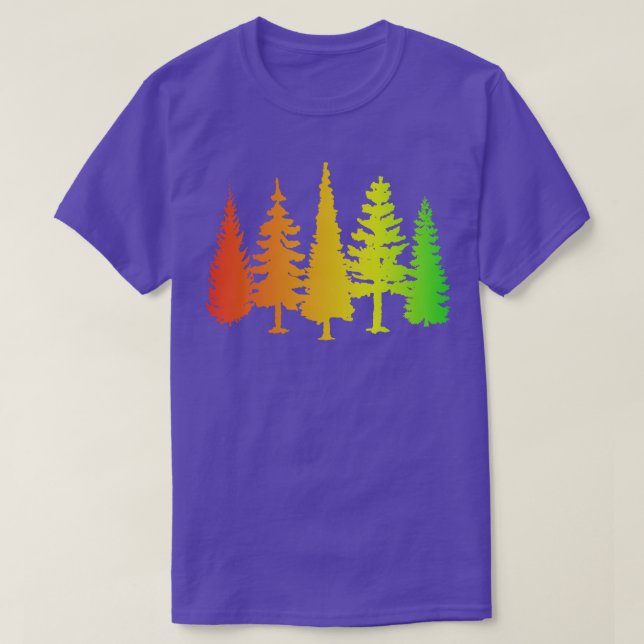 Colourful trees silhouettes T-Shirt (Design Front)