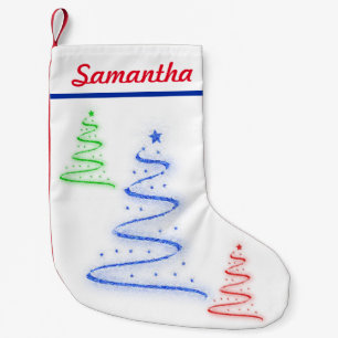 Colourful Trees - Small Christmas Stocking