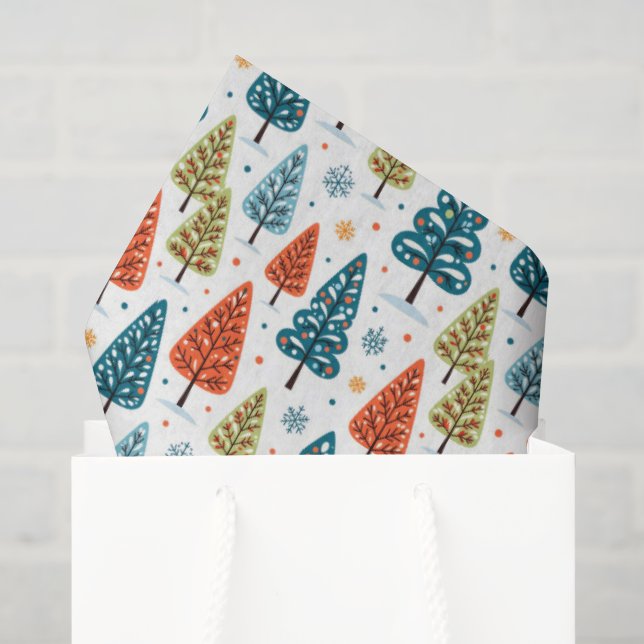 Colourful Trees Tissue Paper (Gift Bag)