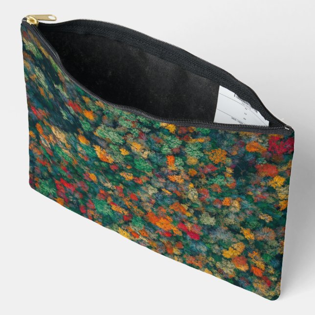 Colourful Treetops Accessory Pouch (Open)