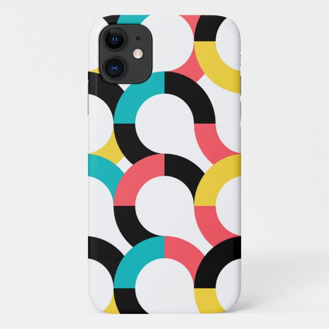 Colourful, trendy, cheerful, fun modern geometric Case-Mate iPhone case (Back)