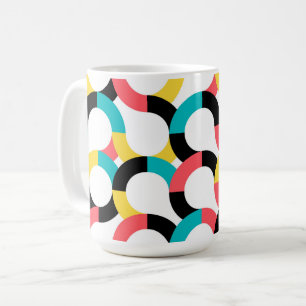 Colourful, trendy, cheerful, fun modern geometric coffee mug