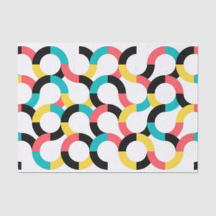 Colourful, trendy, cheerful, fun modern geometric tissue paper