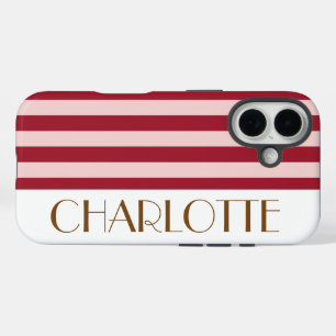 Colourful Trendy Modern Bright Colour Sylish Strip iPhone 16 Case