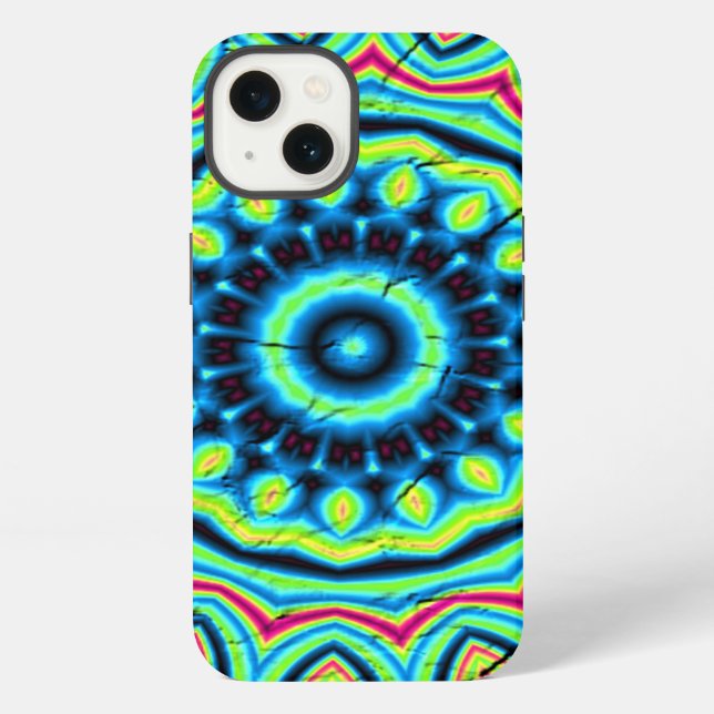 Colourful trendy pattern iPhone case (Back)
