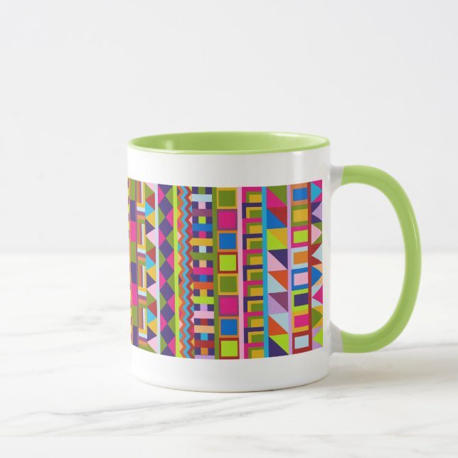 Colourful trendy patterns Mug (Right)