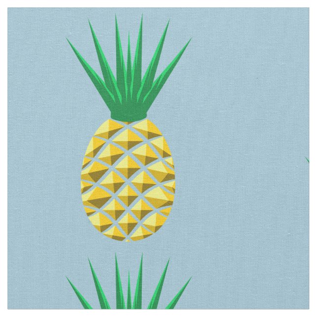 Colourful Trendy Pineapple Pattern Fabric (Close Up)