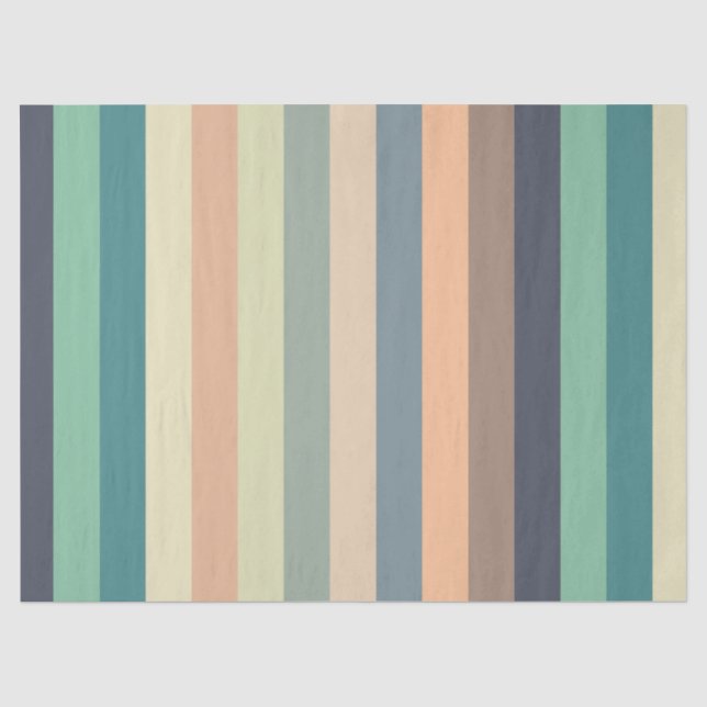 Colourful Trendy Stripes Birthday Tissue Paper (Front)