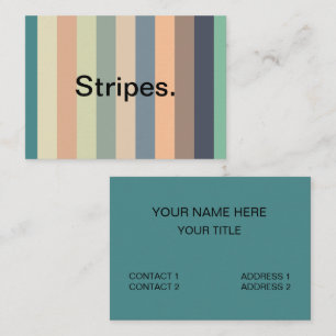 Colourful Trendy Stripes Business Card