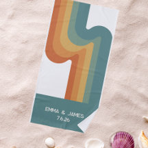Colourful Trendy Wedding Gift Beach Towel