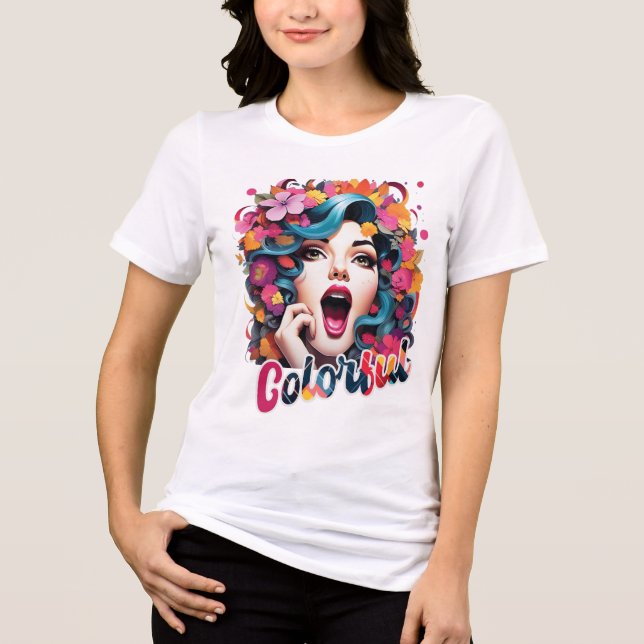 colourful Tri-Blend shirt (Front)