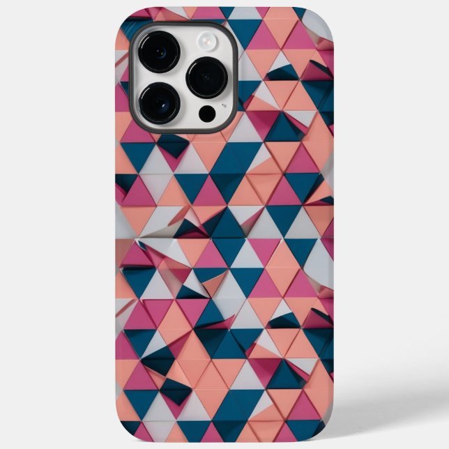 Colourful Triangle Pattern – Modern Retro  Case-Mate iPhone Case (Back)