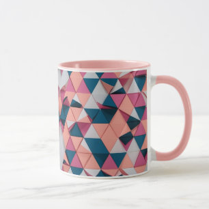 Colourful Triangle Pattern – Modern Retro Combo Mu Mug