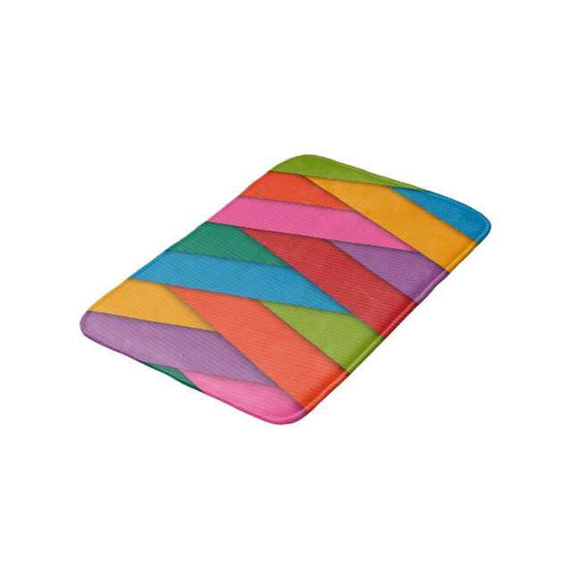 Colourful Triangle Shower Mat bathroom (Angled)