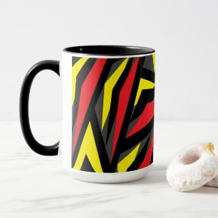 Colourful Triangle Stripes Pattern Geometric Mug