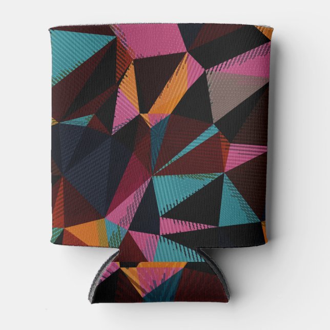 Colourful Triangles Abstract Geometric Background. Can Cooler (Front)