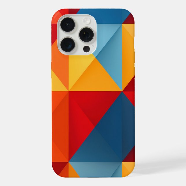 Colourful triangles background iPhone case (Back)