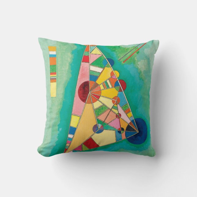 Colourful Triangles by Wassily Kandinsky Cushion (Front)