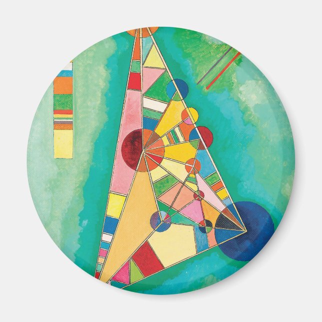 Colourful Triangles by Wassily Kandinsky Magnet (Front)