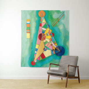 Colourful Triangles by Wassily Kandinsky Tapestry