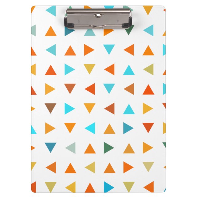Colourful Triangles Clipboard (Front)