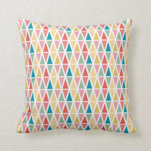 Colourful triangles cushion