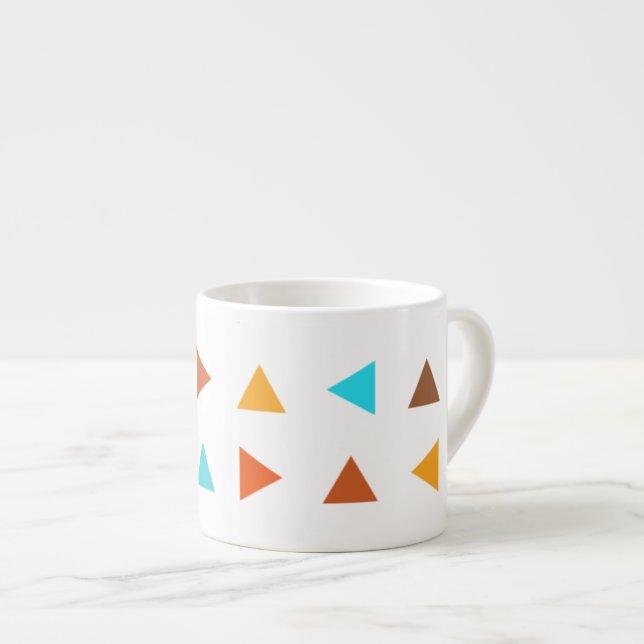 Colourful Triangles Espresso Cup (Front Right)