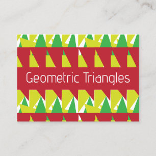 Colourful Triangles Geometric Business Card