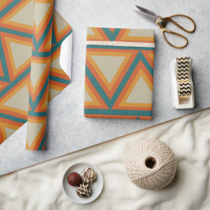 Colourful Triangles Geometric Wrapping Paper