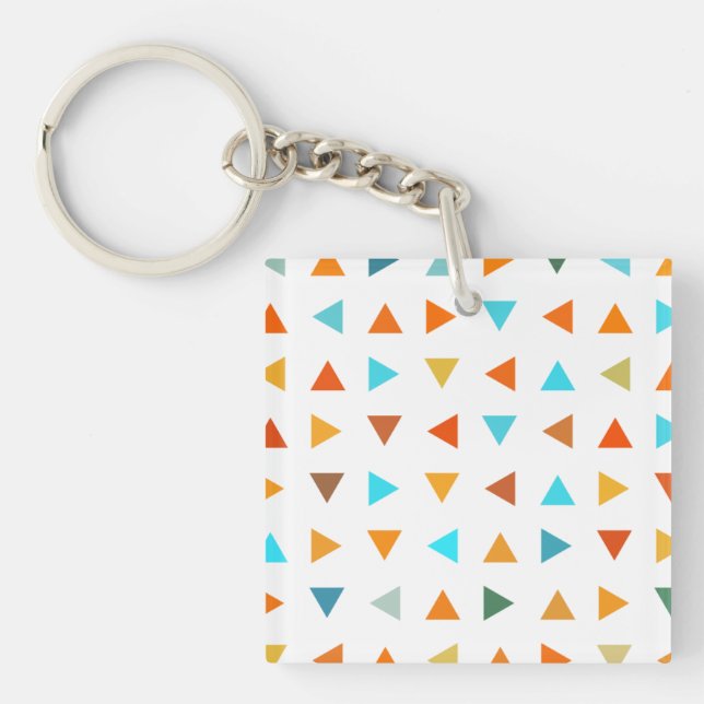 Colourful Triangles Key Ring (Front)