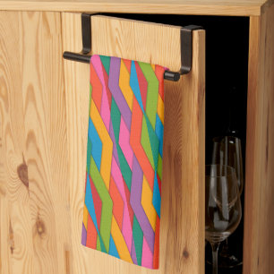 Colourful Triangles Kitchen Hand Towel