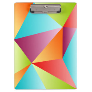 Colourful Triangles Mosaic Clipboard