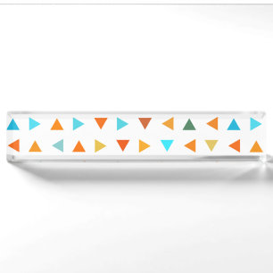 Colourful Triangles Nameplate