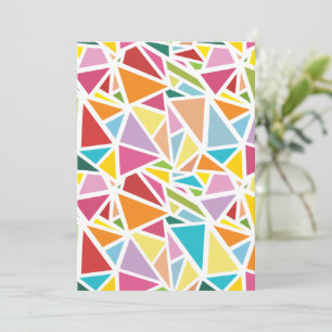 Colourful triangles pattern 2 thank you card
