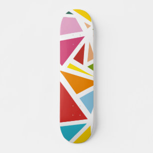 Colourful triangles pattern 4 skateboard