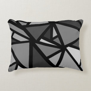 Colourful triangles pattern 6 decorative cushion