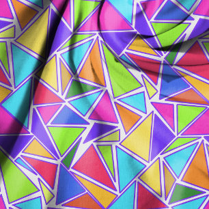Colourful Triangles Pattern Fabric