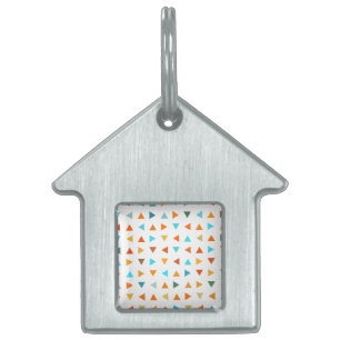 Colourful Triangles Pet Tag