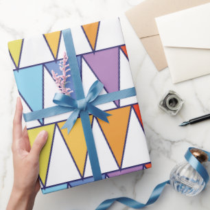 Colourful Triangles Wrapping Paper