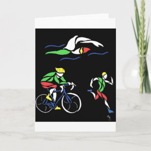 Colourful Triathlon Design Card