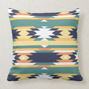 Colourful Tribal Aztec Geometric Pattern Cushion