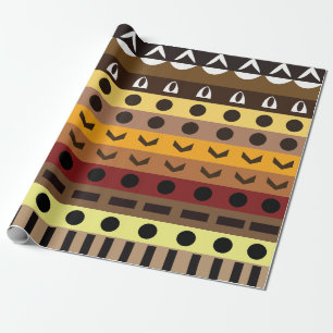 Colourful Tribal Deco Art Pattern Wrapping Paper