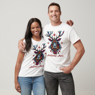 Colourful Tribal Deer Head T-Shirt
