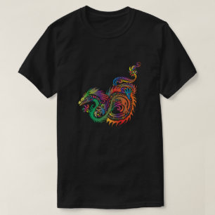 Colourful Tribal Dragon T-Shirt