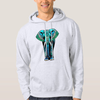 Colourful Tribal Elephant - Artistic Wildlife Hoodie